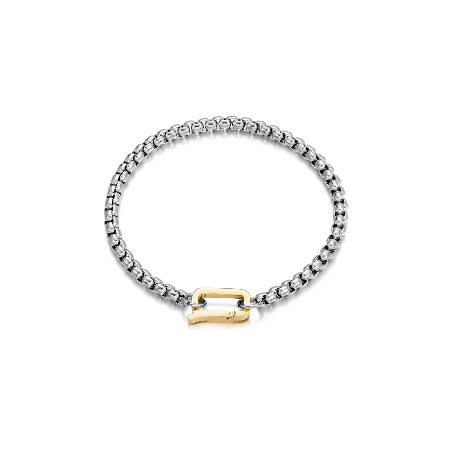 Silver hollow bracelet-NSB1942STGC-M-8