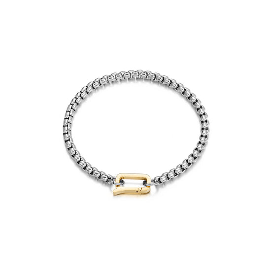Silver hollow bracelet-NSB1942STGC-M-8
