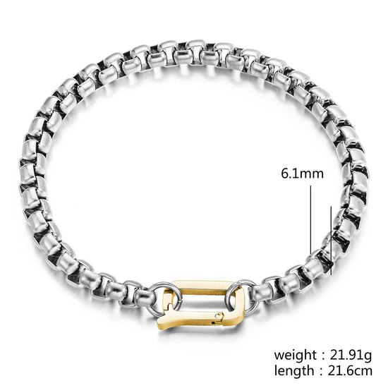 Silver hollow bracelet-NSB1942STWG-L-8
