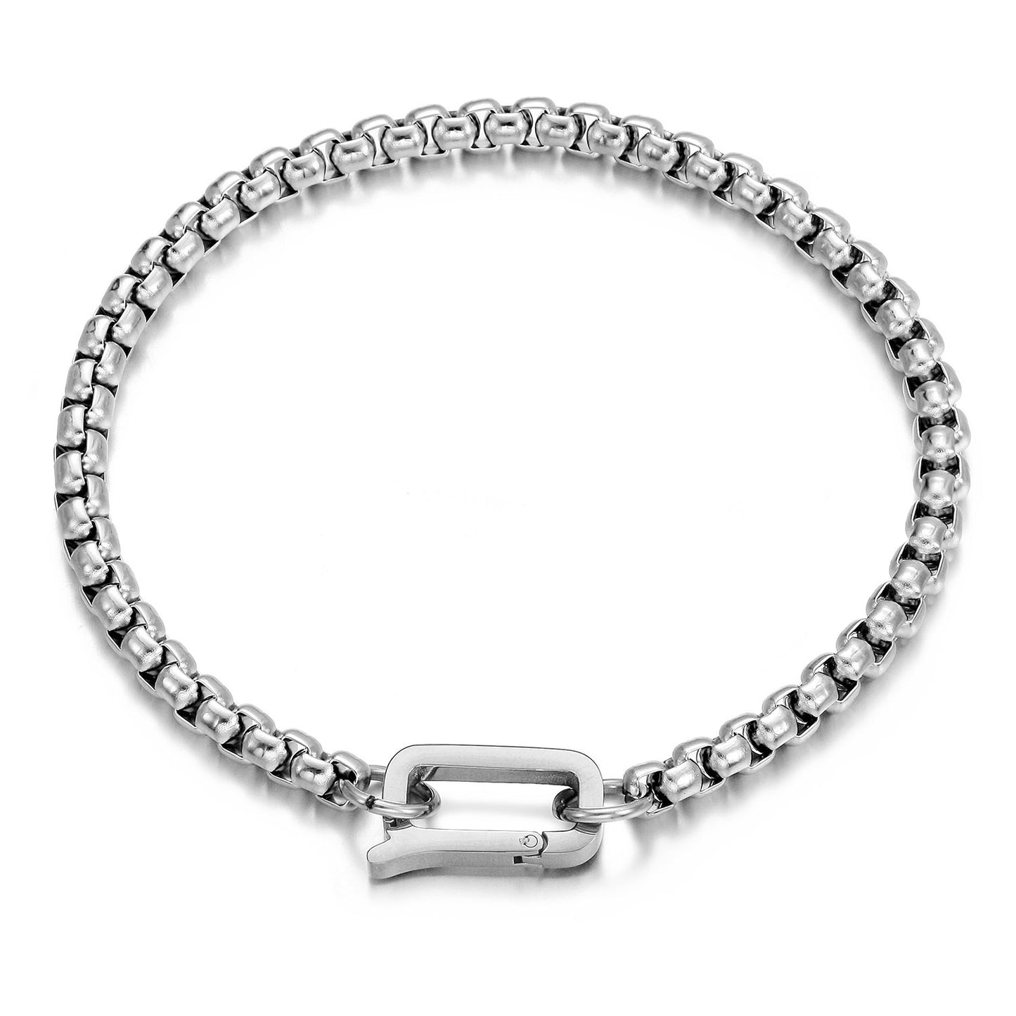 Silver hollow bracelet-NSB1942STWG-M-8