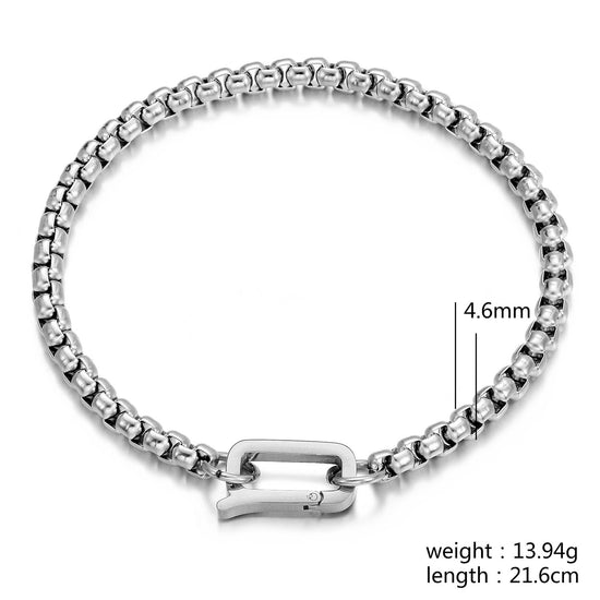 Silver hollow bracelet-NSB1942STWG-M-8