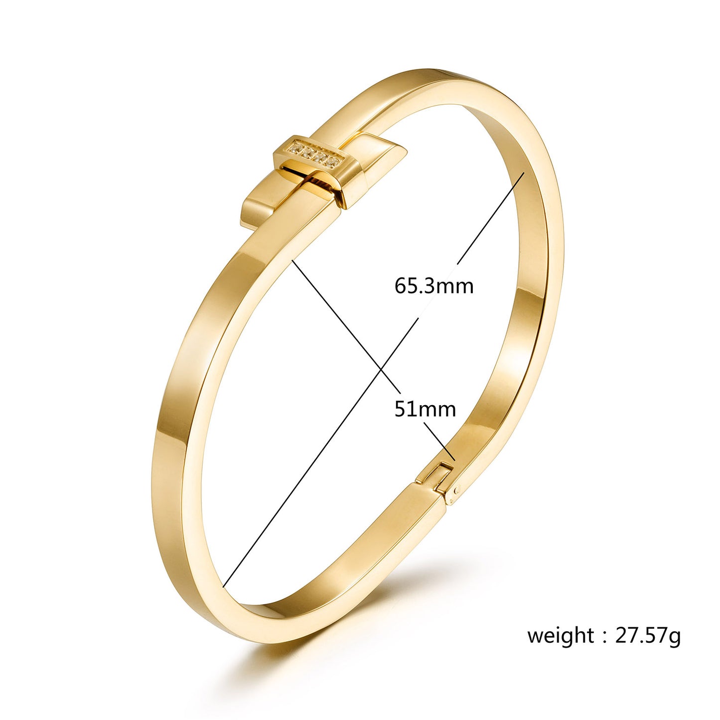 Stainless steel buckle bracelet-NSB1957STGC-L