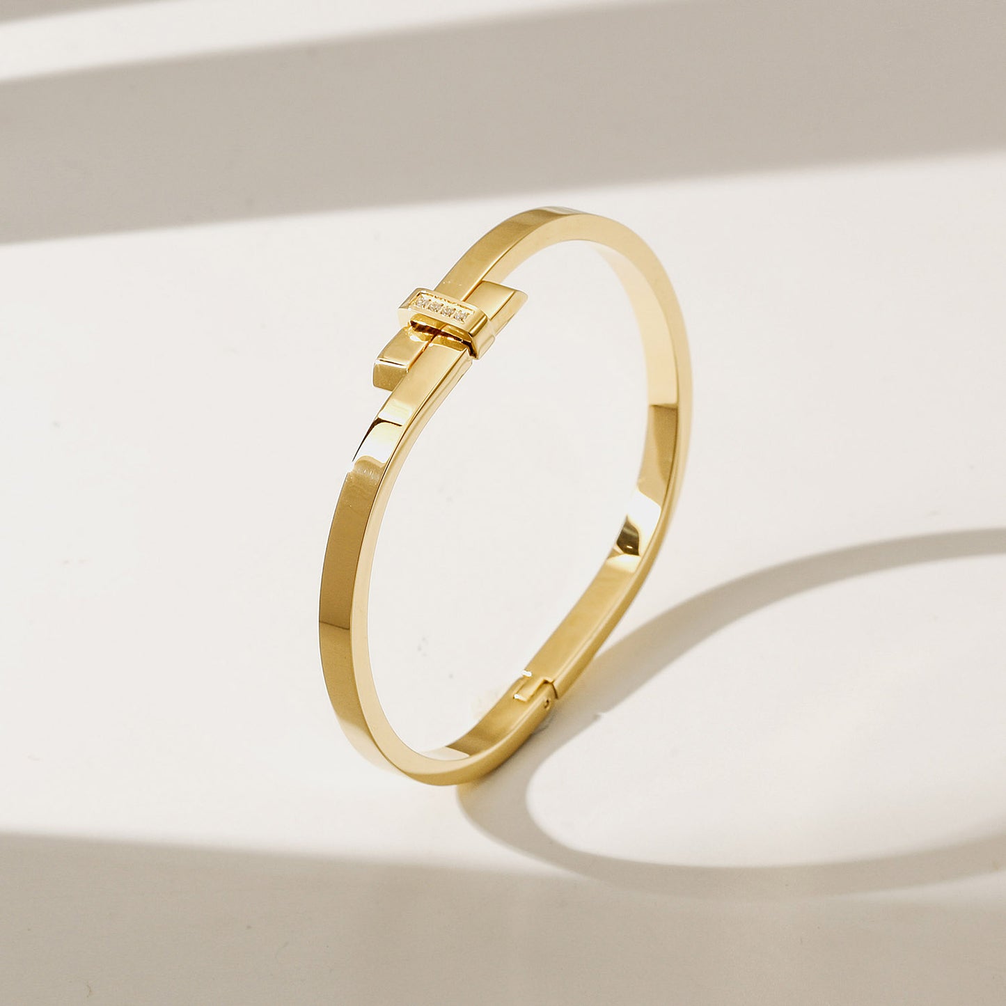 Stainless steel buckle bracelet-NSB1957STGC-L