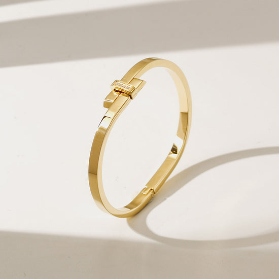 Stainless steel buckle bracelet-NSB1957STGC-L