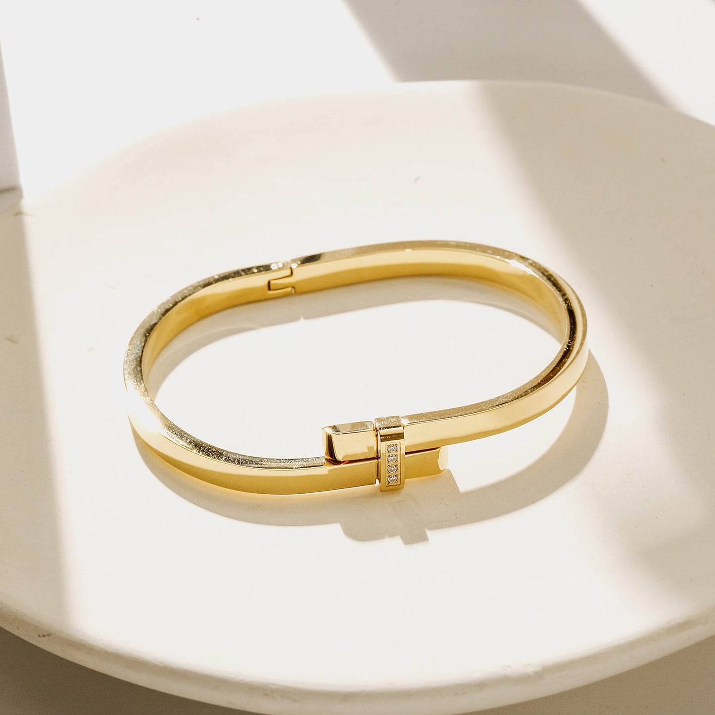 Stainless steel buckle bracelet-NSB1957STGC-L