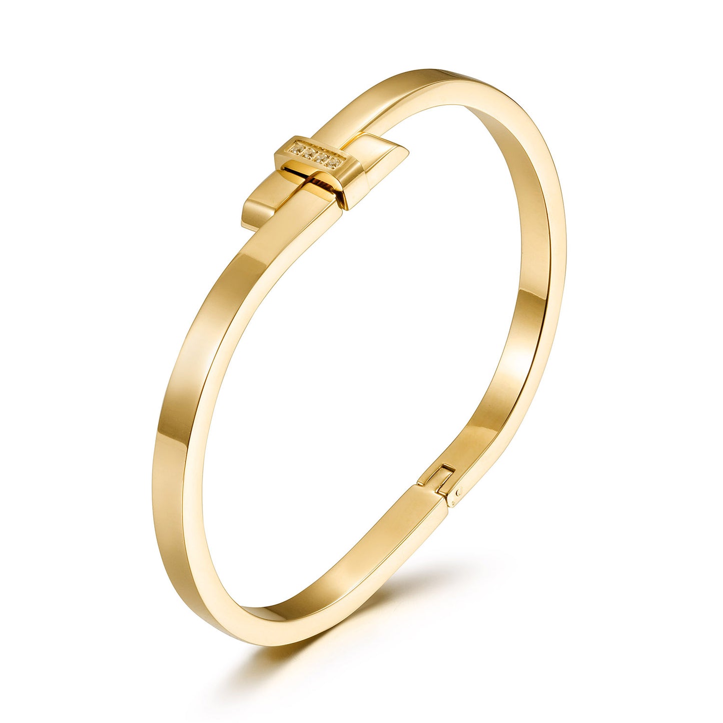 Stainless steel buckle bracelet-NSB1957STGC-L
