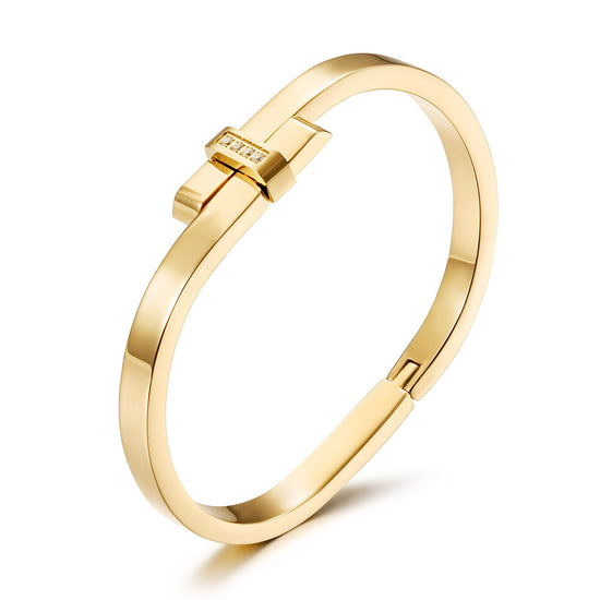 Stainless steel buckle bracelet-NSB1957STGC-M