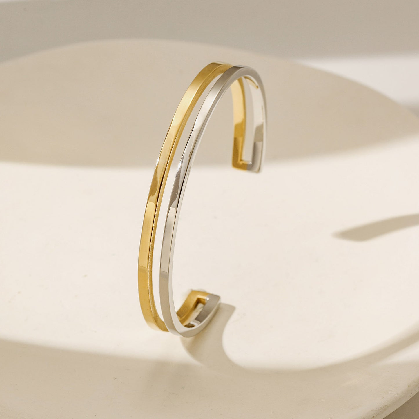 C-shaped intermediate color bracelet-NSB1958STWG