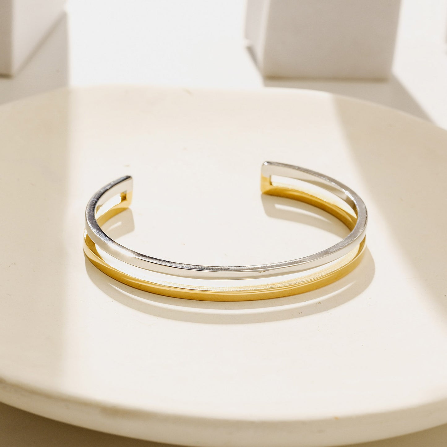 C-shaped intermediate color bracelet-NSB1958STWG
