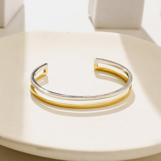 C-shaped intermediate color bracelet-NSB1958STWG