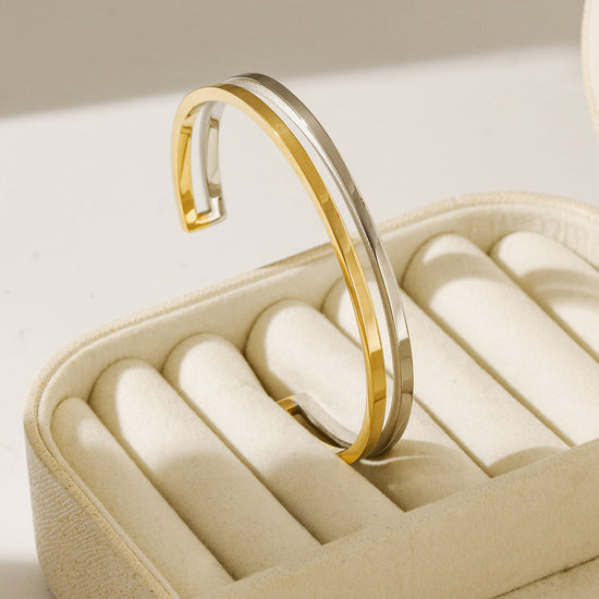C-shaped intermediate color bracelet-NSB1958STWG