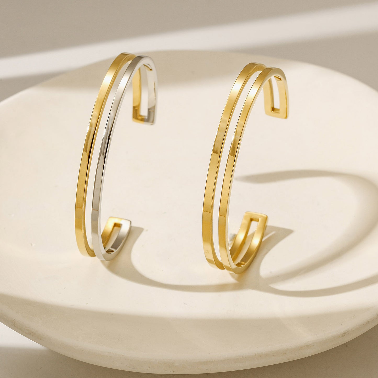 C-shaped intermediate color bracelet-NSB1958STWG