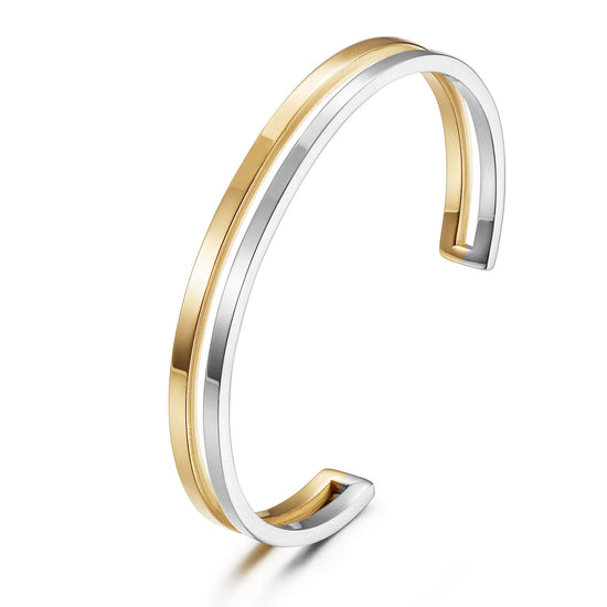 C-shaped intermediate color bracelet-NSB1958STWG
