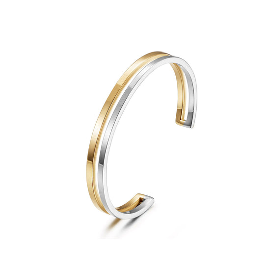 C-shaped intermediate color bracelet-NSB1958STWG