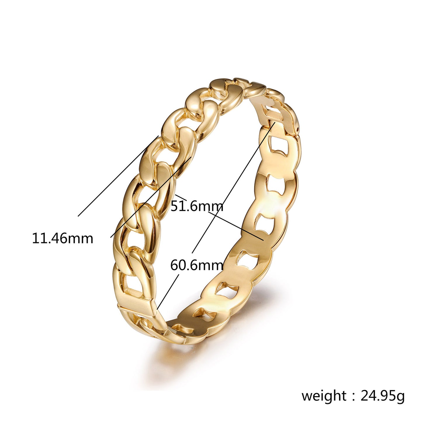Golden buckle hollow bracelet-NSB1959STGC-L