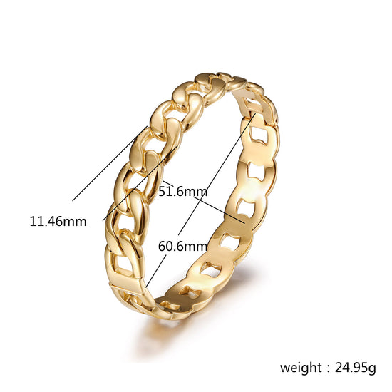 Golden buckle hollow bracelet-NSB1959STGC-L