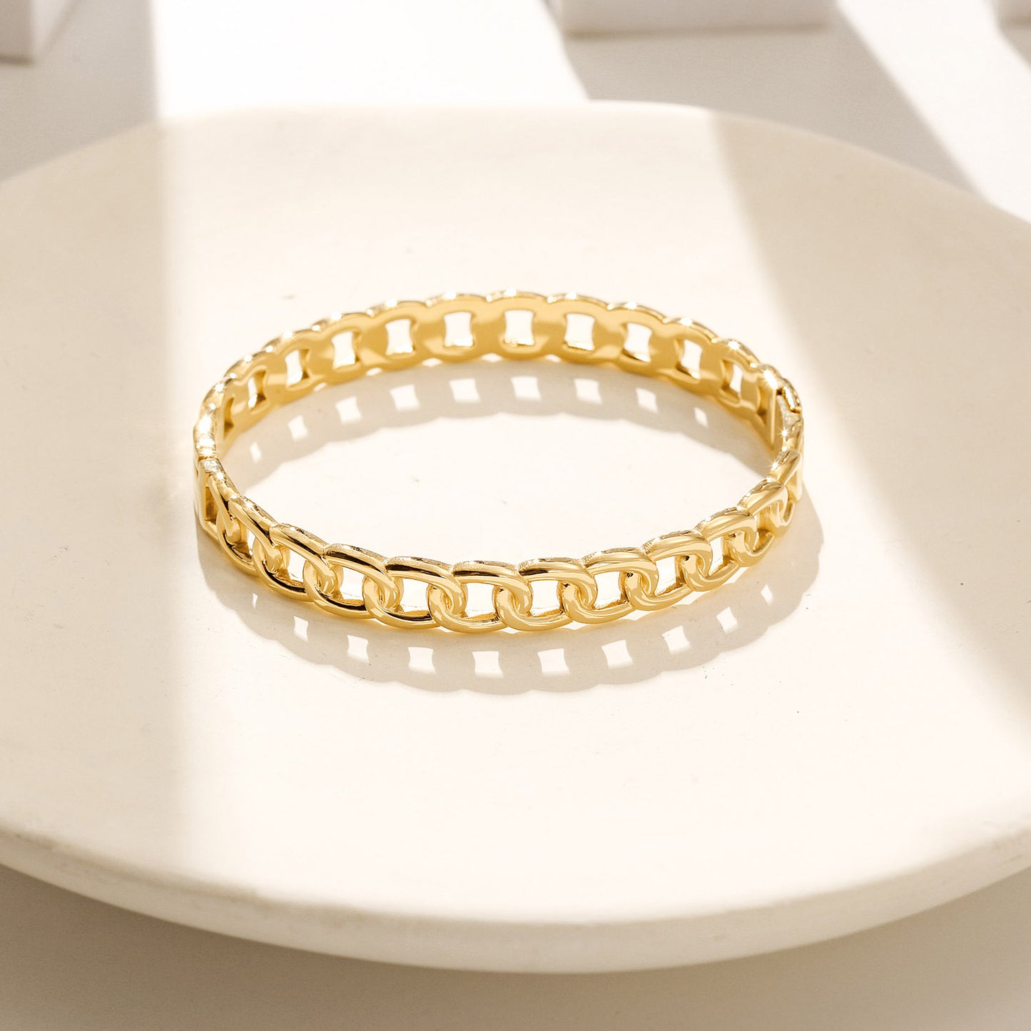 Golden buckle hollow bracelet-NSB1959STGC-M