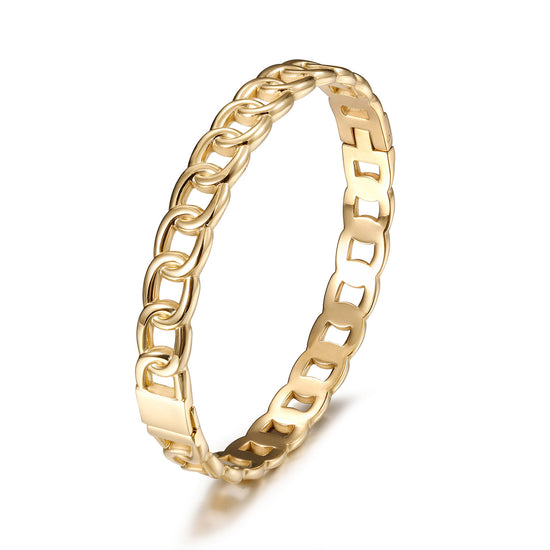 Golden buckle hollow bracelet-NSB1959STGC-M