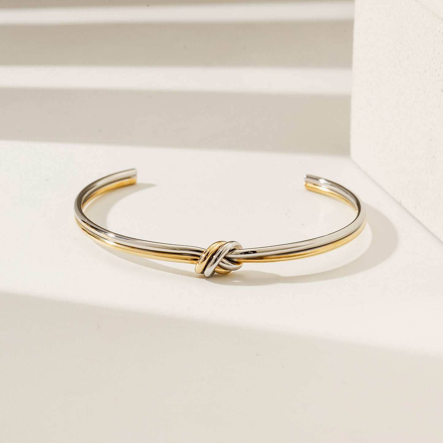 C-type alternating color Fried Dough Twists bracelet-NSB1962STMC