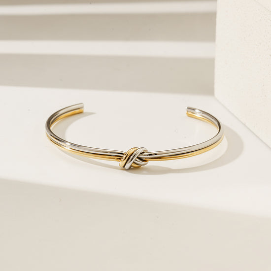 C-type alternating color Fried Dough Twists bracelet-NSB1962STMC