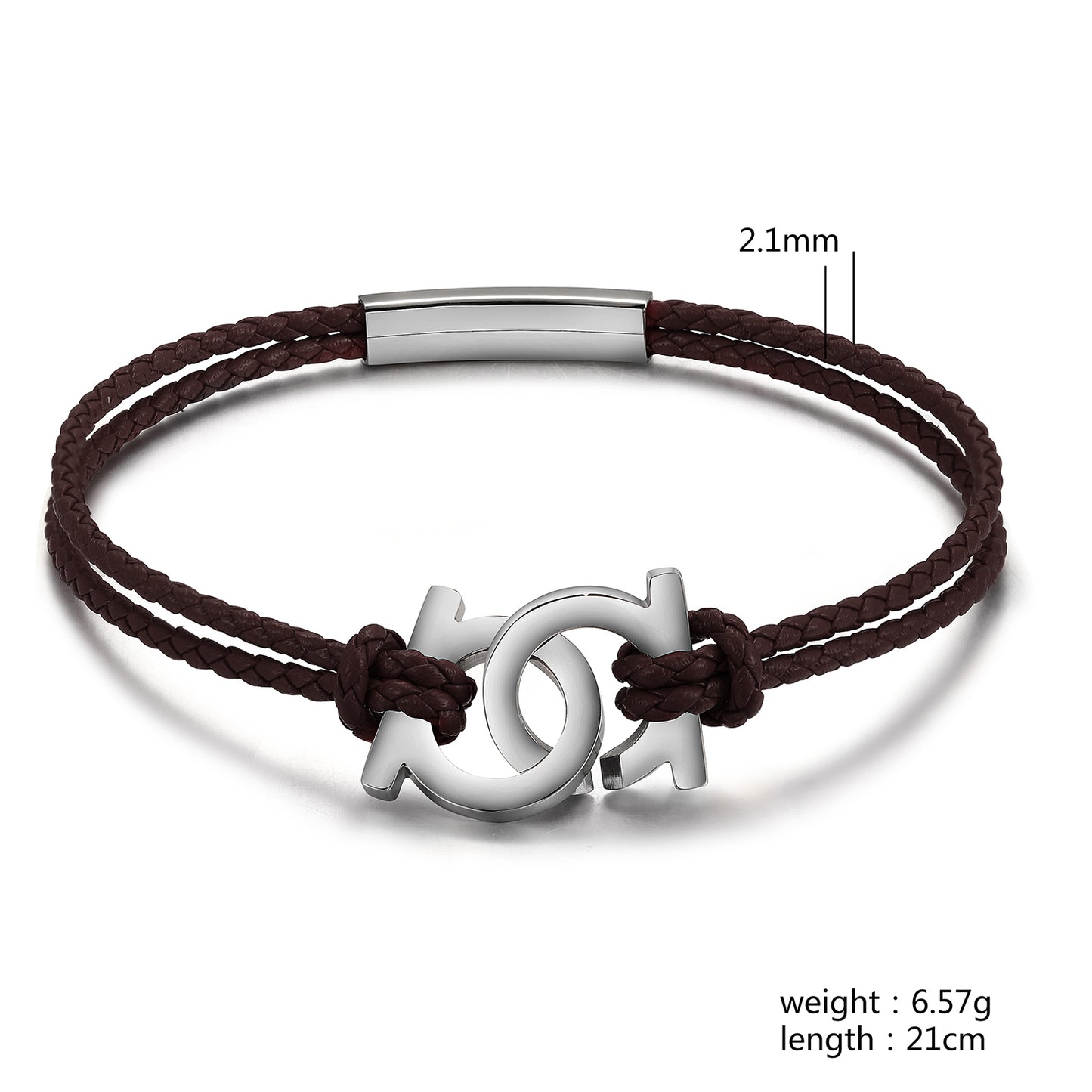 Black circular bracelet-NSB1963STWGBR