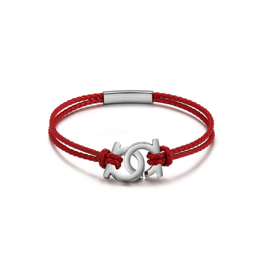 Red circular bracelet-NSB1963STWGRD