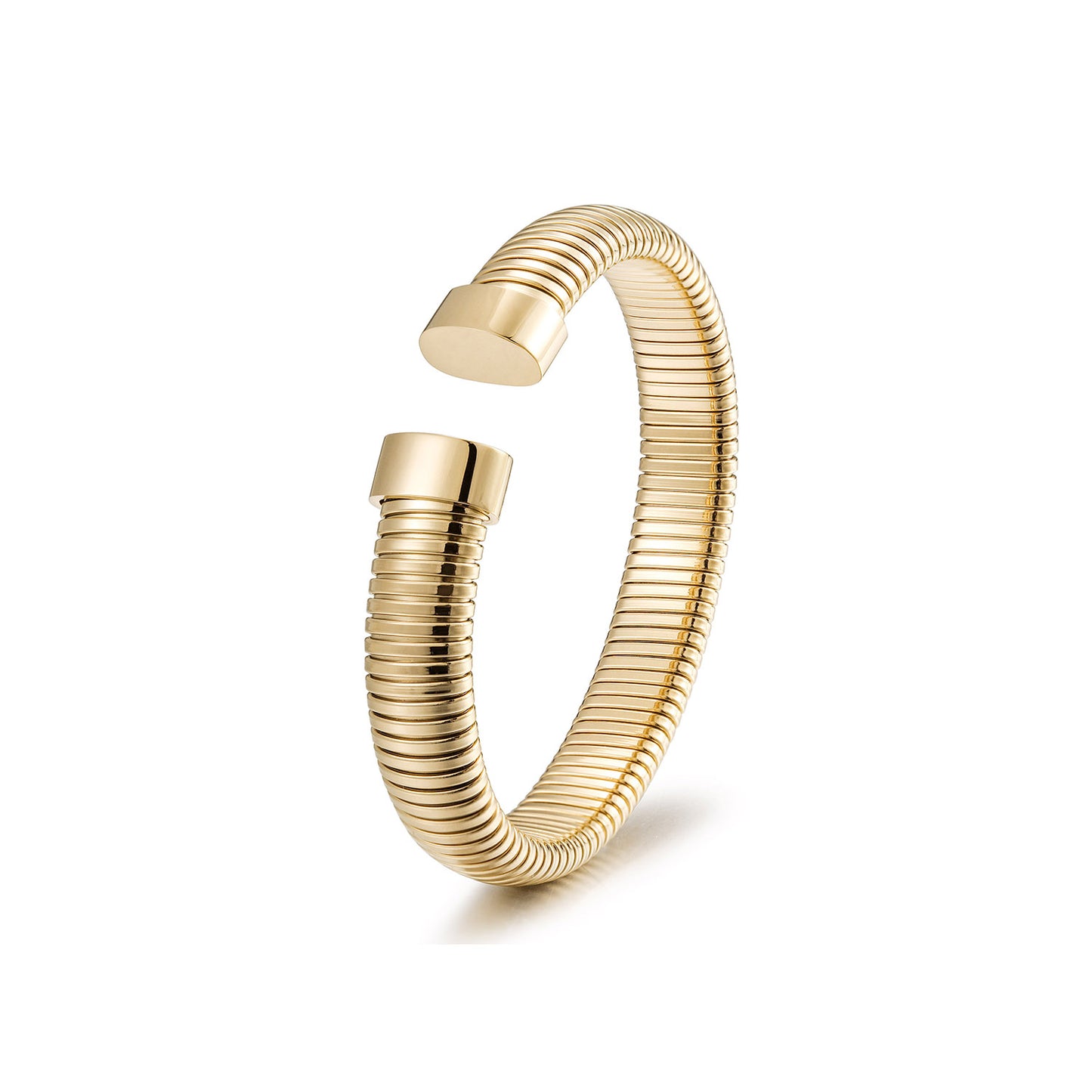 Gold Statement Snake Coil Cuff-10mm