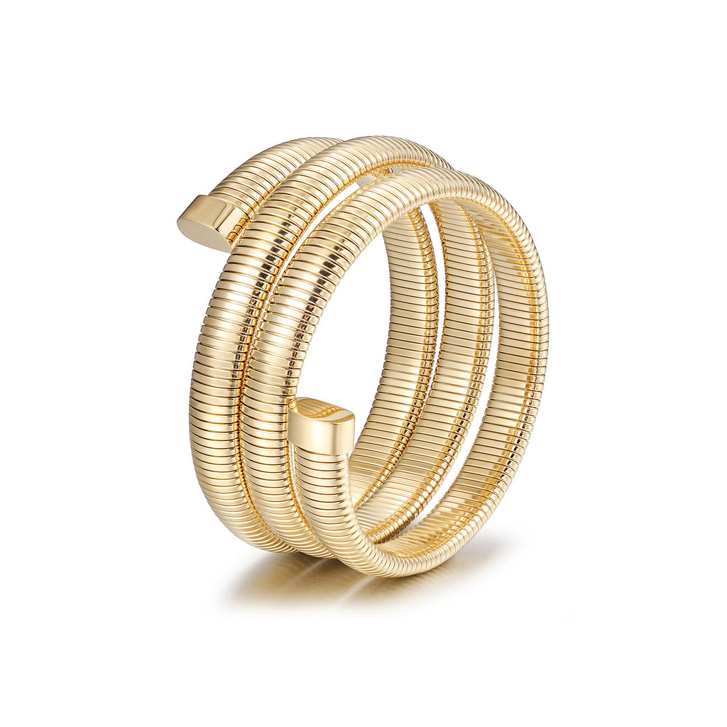 Gold Coil Snake Wrap Bracelet – Ciunofor Gold Coil Snake Wrap Bracelet – Ciunofor