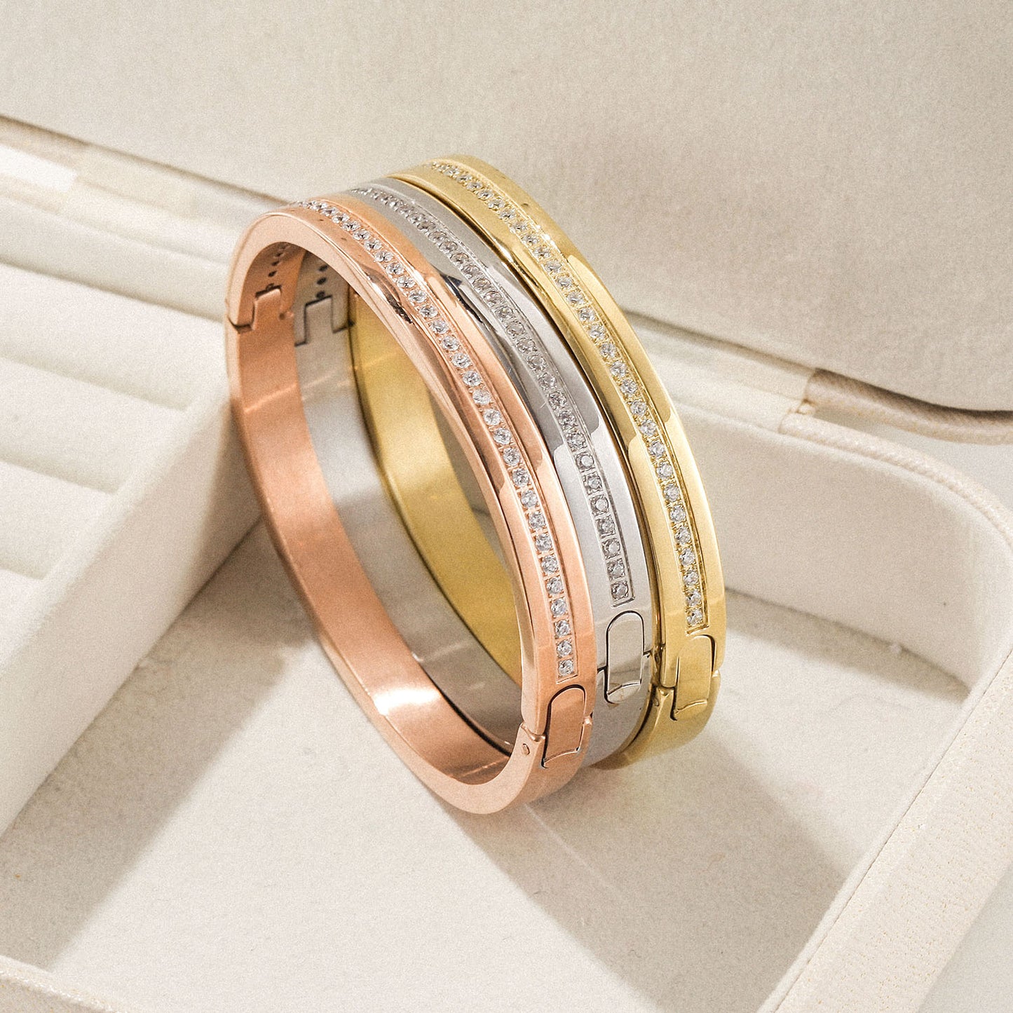 Pavé Hinged Bangle