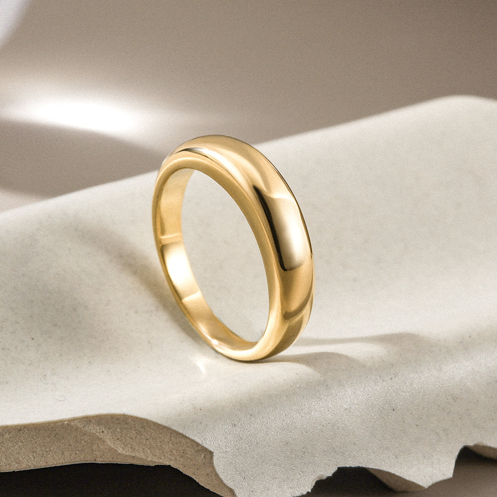 Golden smooth ring-NSR161STGC