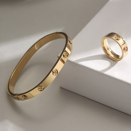 Flower zircon ring-NSR166STGCZD
