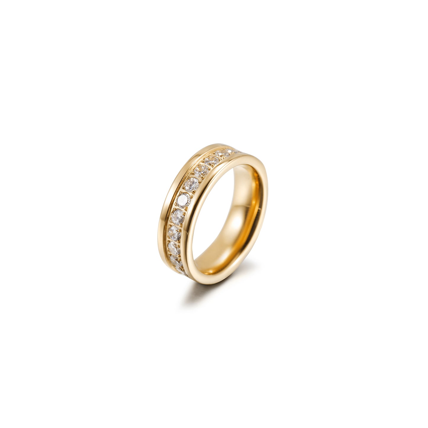 Gold body full of diamonds ring-NSR193STGCZD