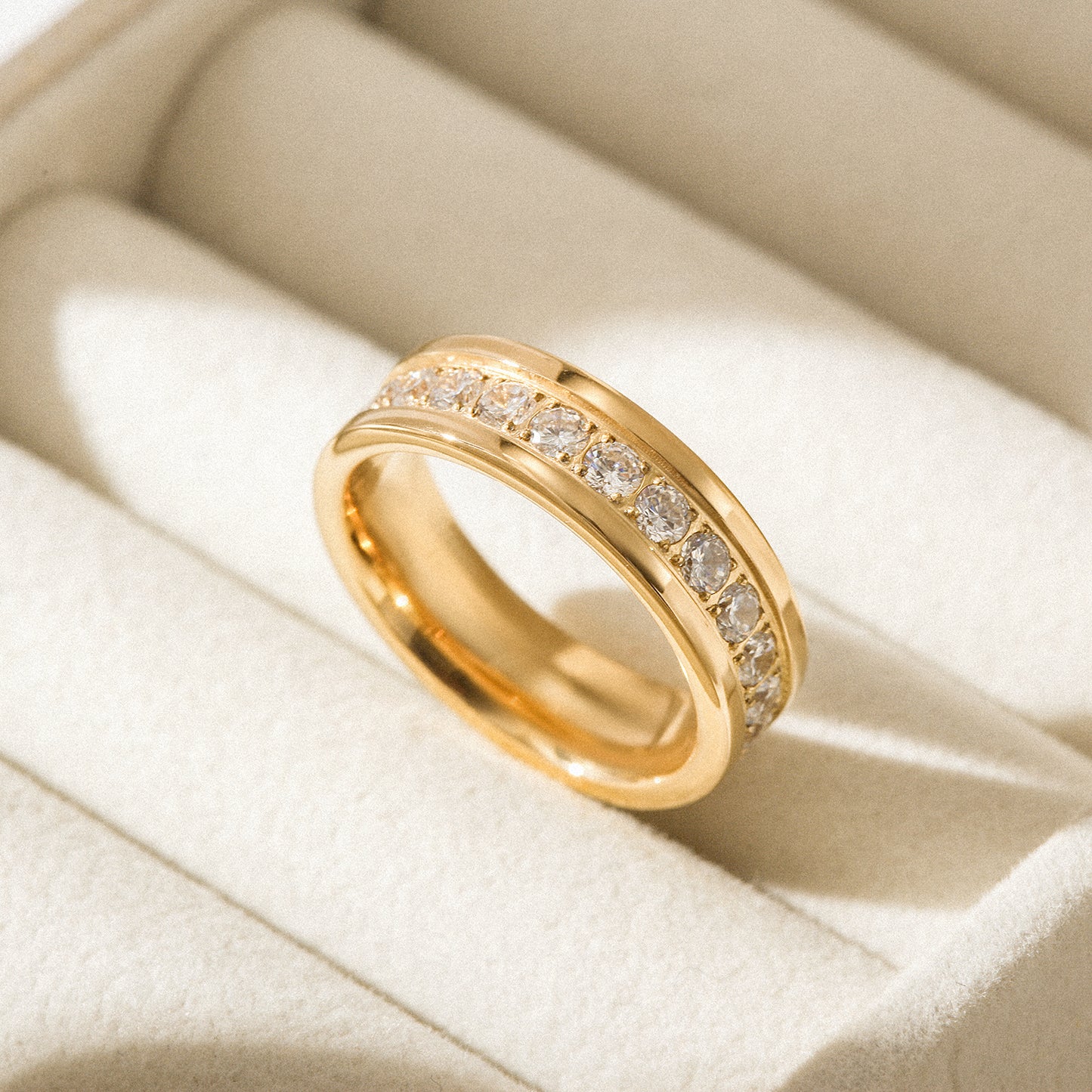 Gold body full of diamonds ring-NSR193STGCZD