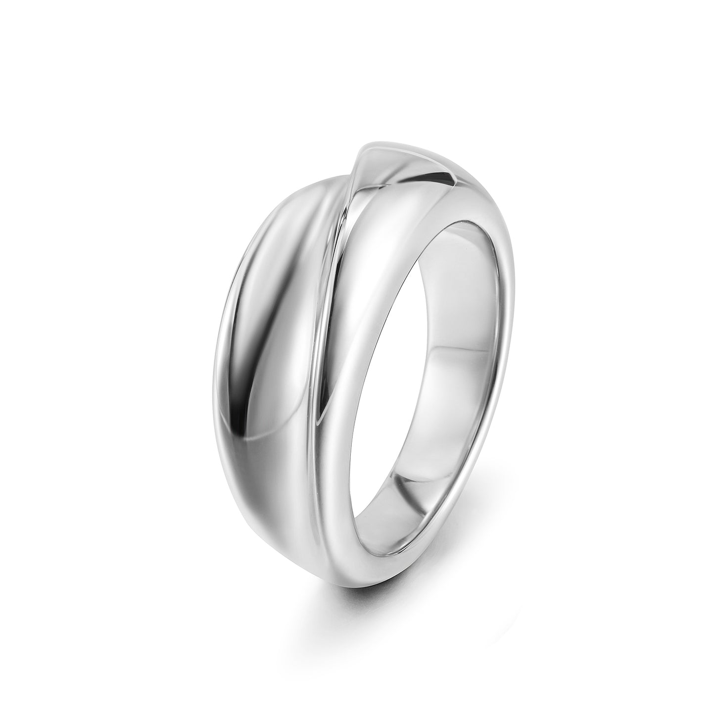 Silver Creative Smooth Ring-NSR196STWG