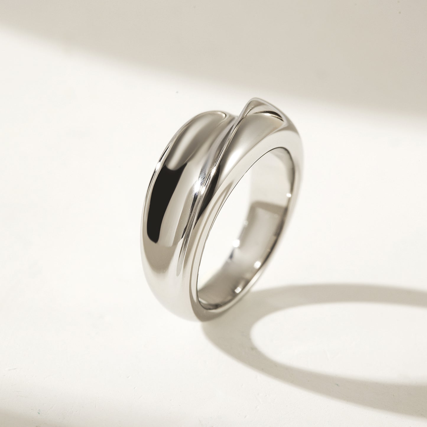 Silver Creative Smooth Ring-NSR196STWG