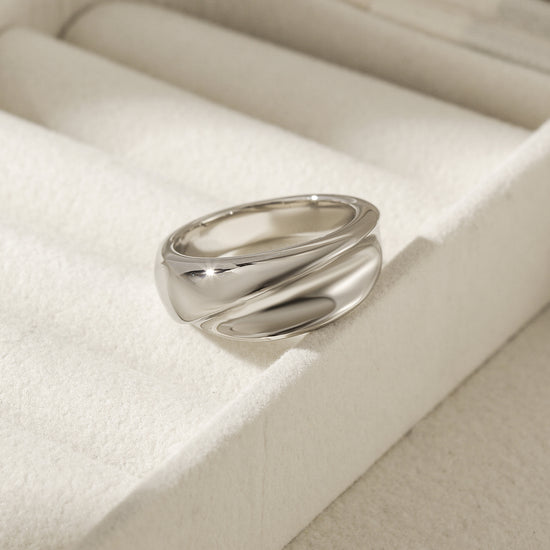 Silver Creative Smooth Ring-NSR196STWG