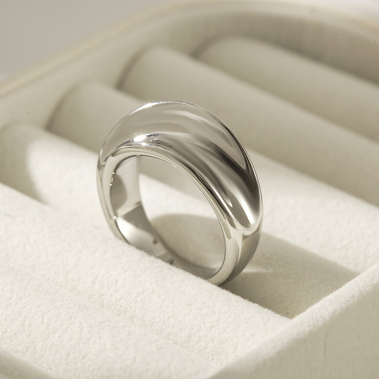 Silver Creative Smooth Ring-NSR196STWG