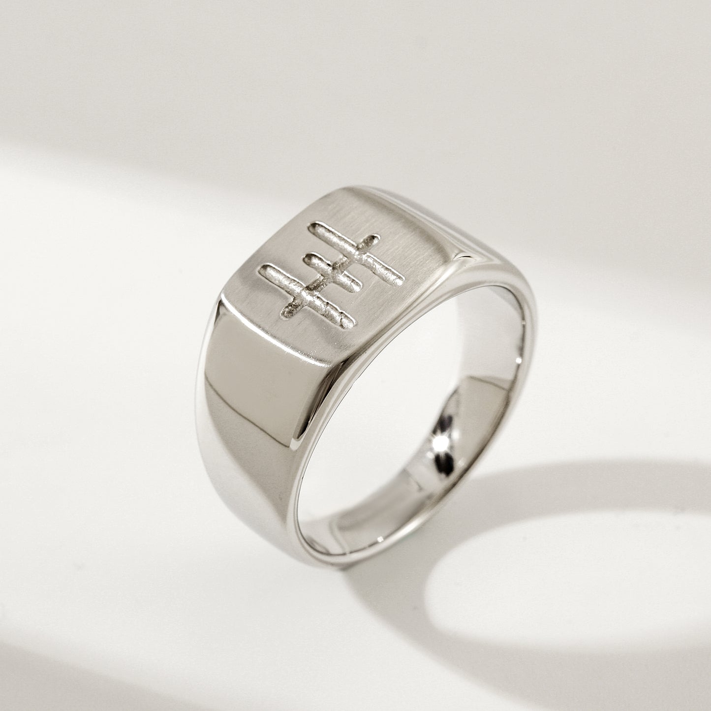 Silver carved ring-NSR197STWG