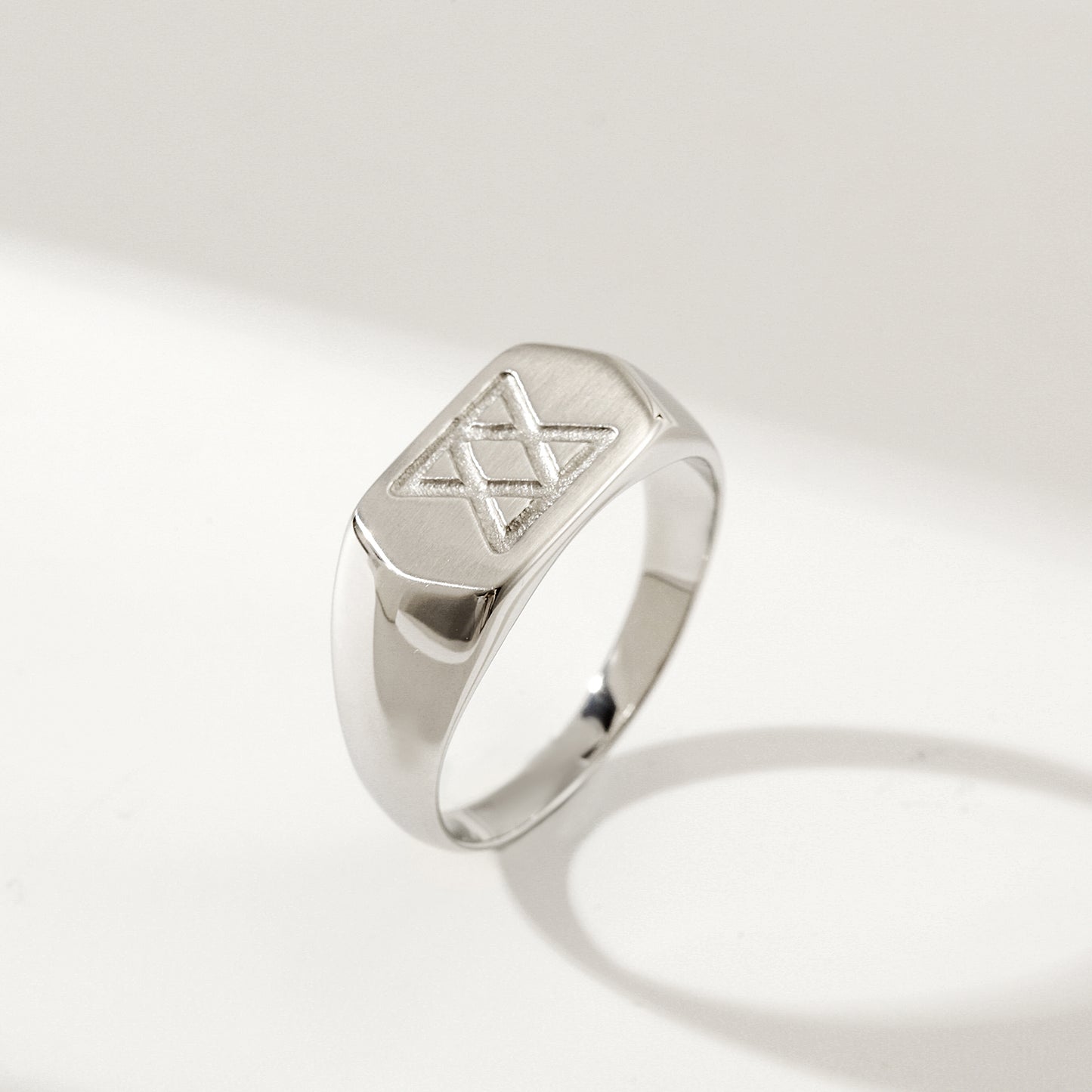 Silver carved ring-NSR198STWG