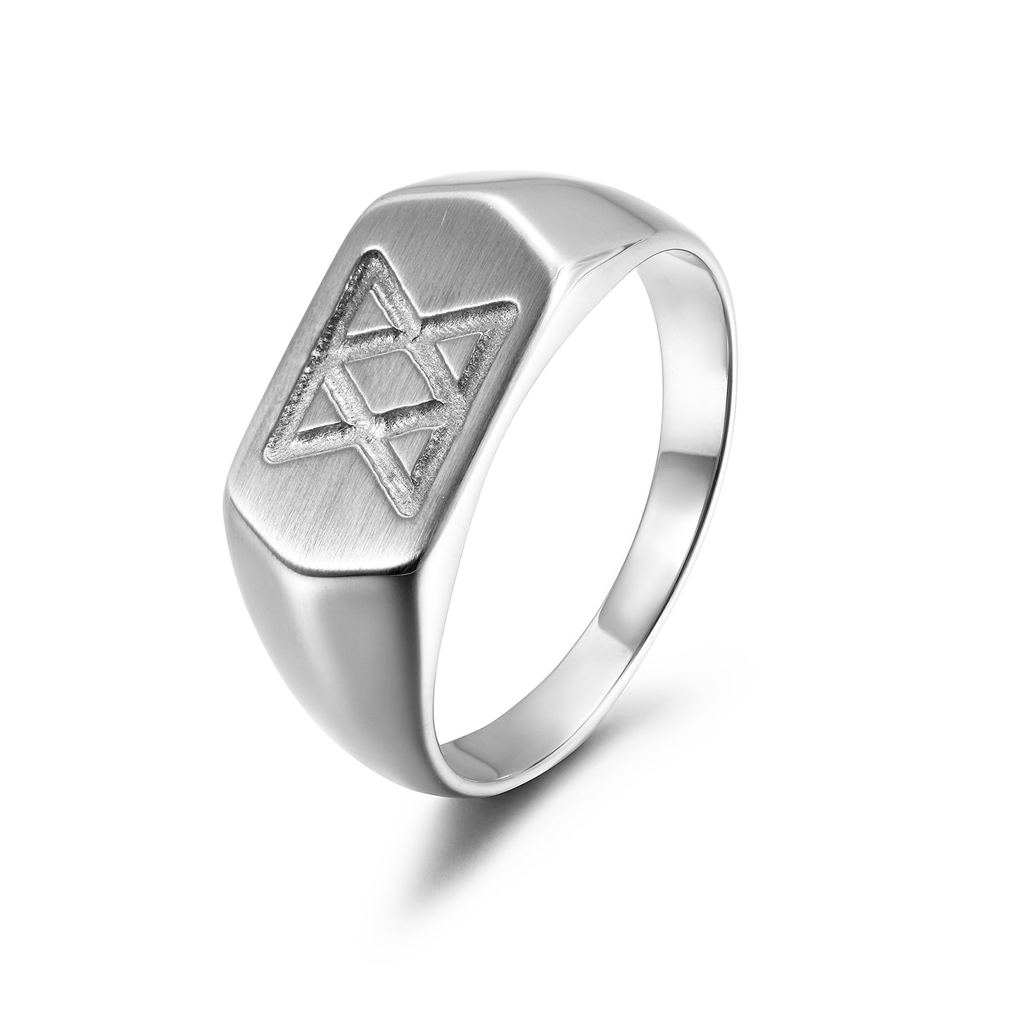 Silver carved ring-NSR198STWG