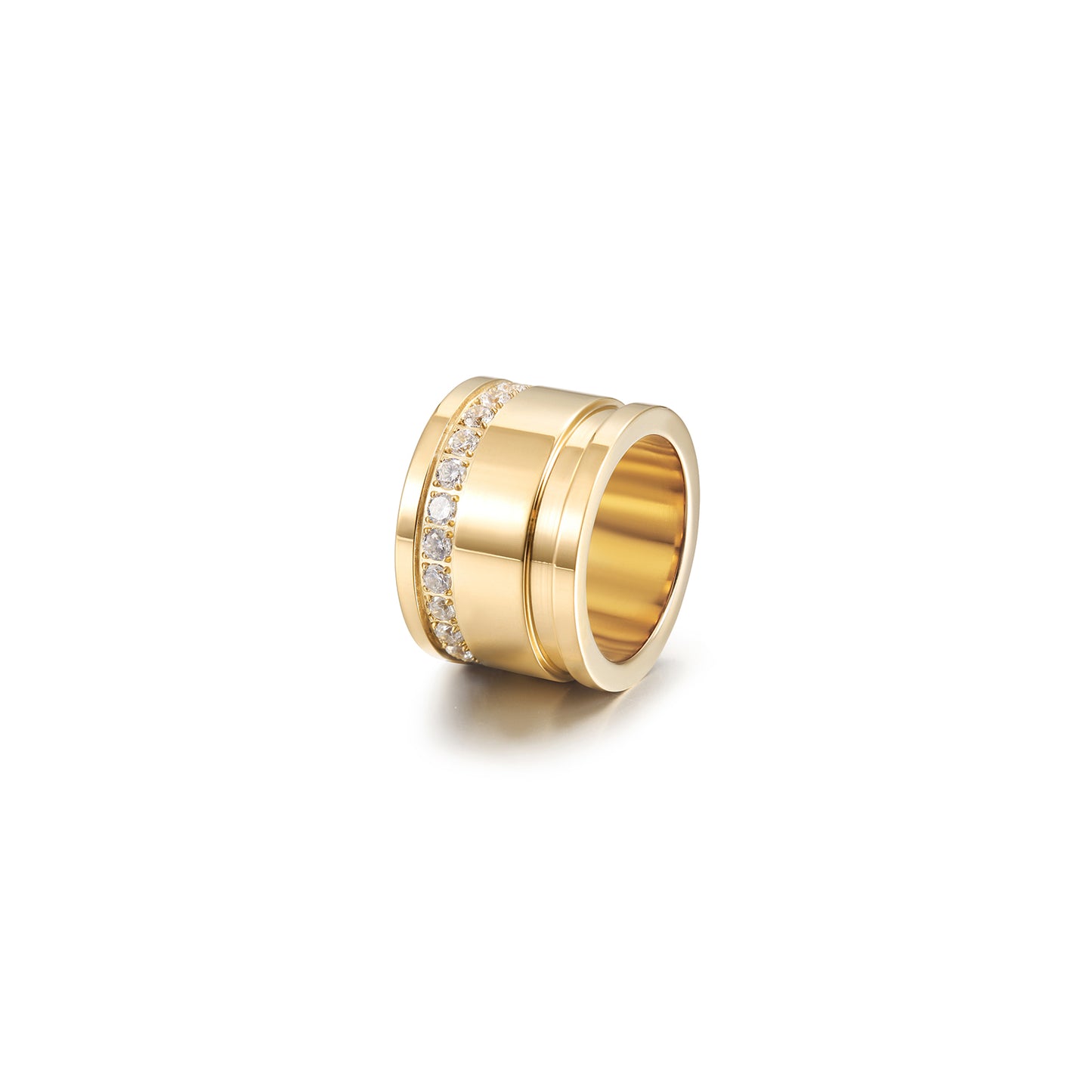 Round bucket zircon ring-NSR201STGCZD