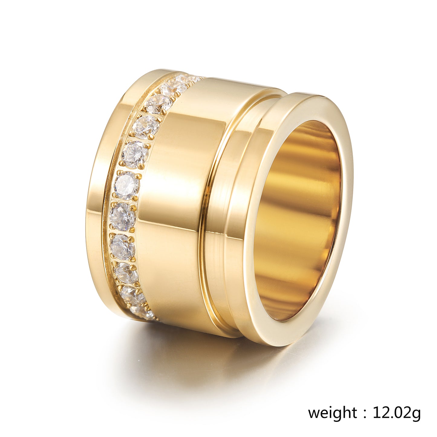 Round bucket zircon ring-NSR201STGCZD