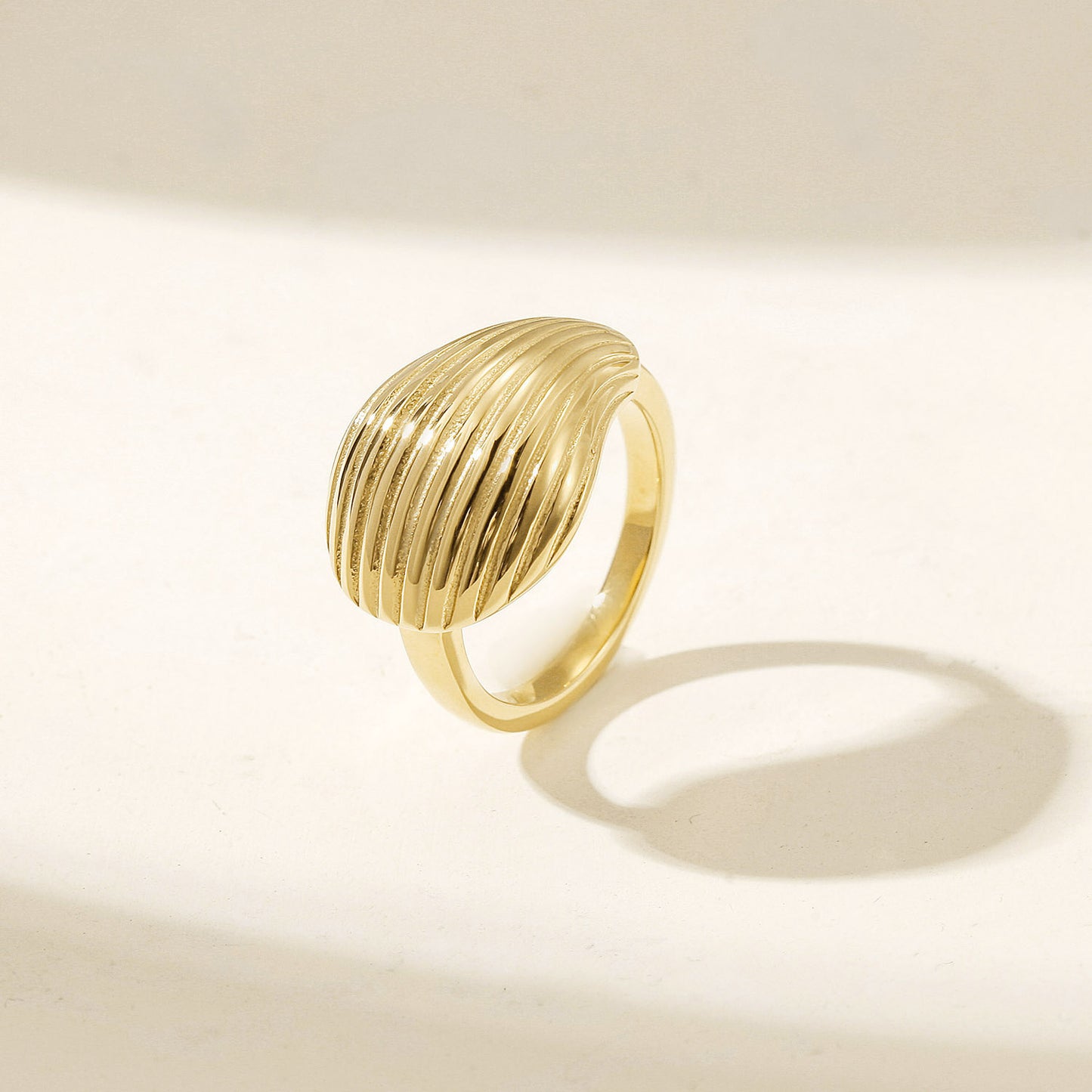 Creative Cable Leaf Ring-NSR236STGC