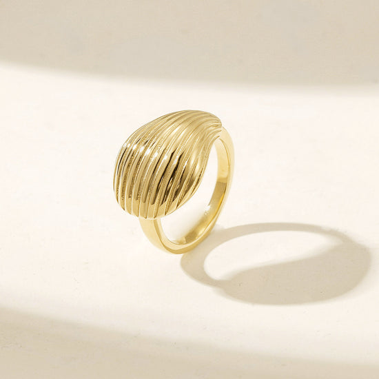 Creative Cable Leaf Ring-NSR236STGC