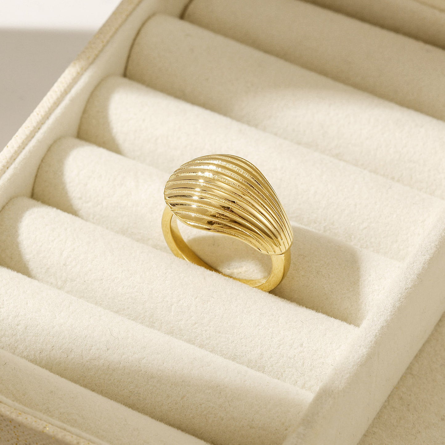 Creative Cable Leaf Ring-NSR236STGC