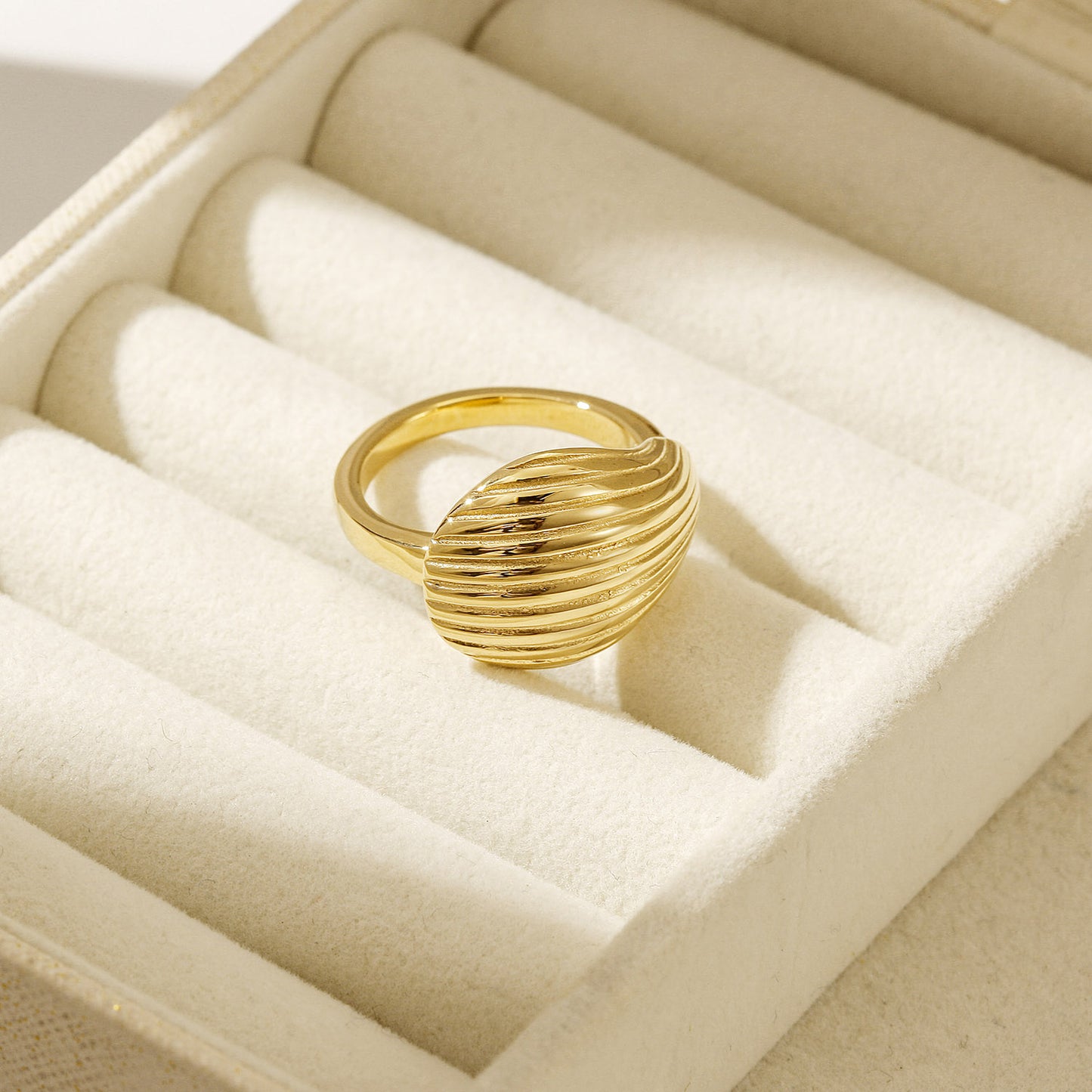 Creative Cable Leaf Ring-NSR236STGC