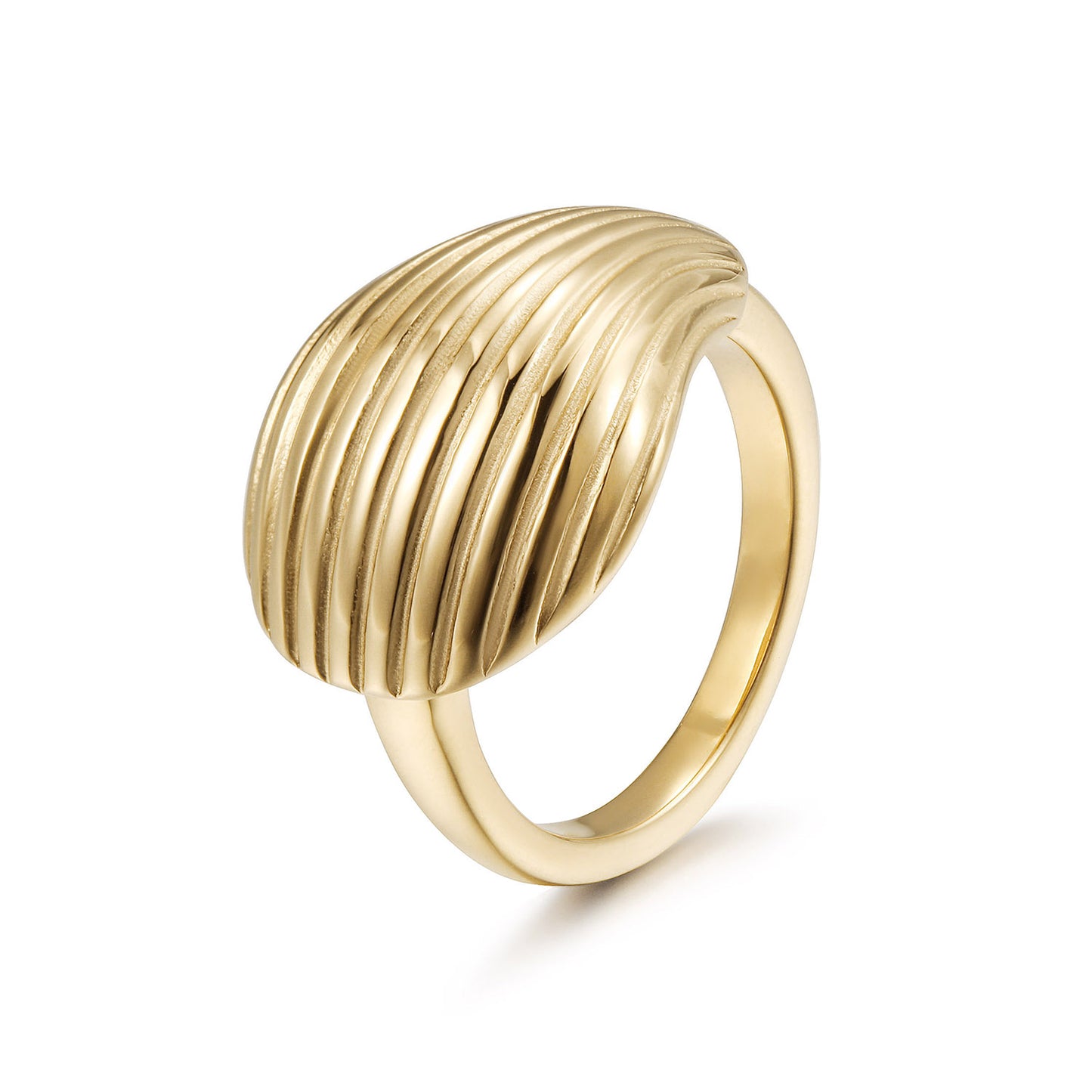 Creative Cable Leaf Ring-NSR236STGC