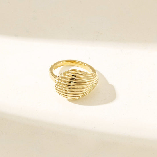 Creative Cable Leaf Ring-NSR236STGC