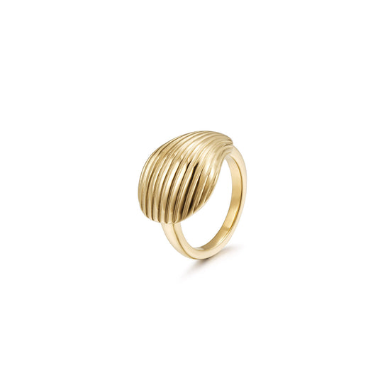 Creative Cable Leaf Ring-NSR236STGC