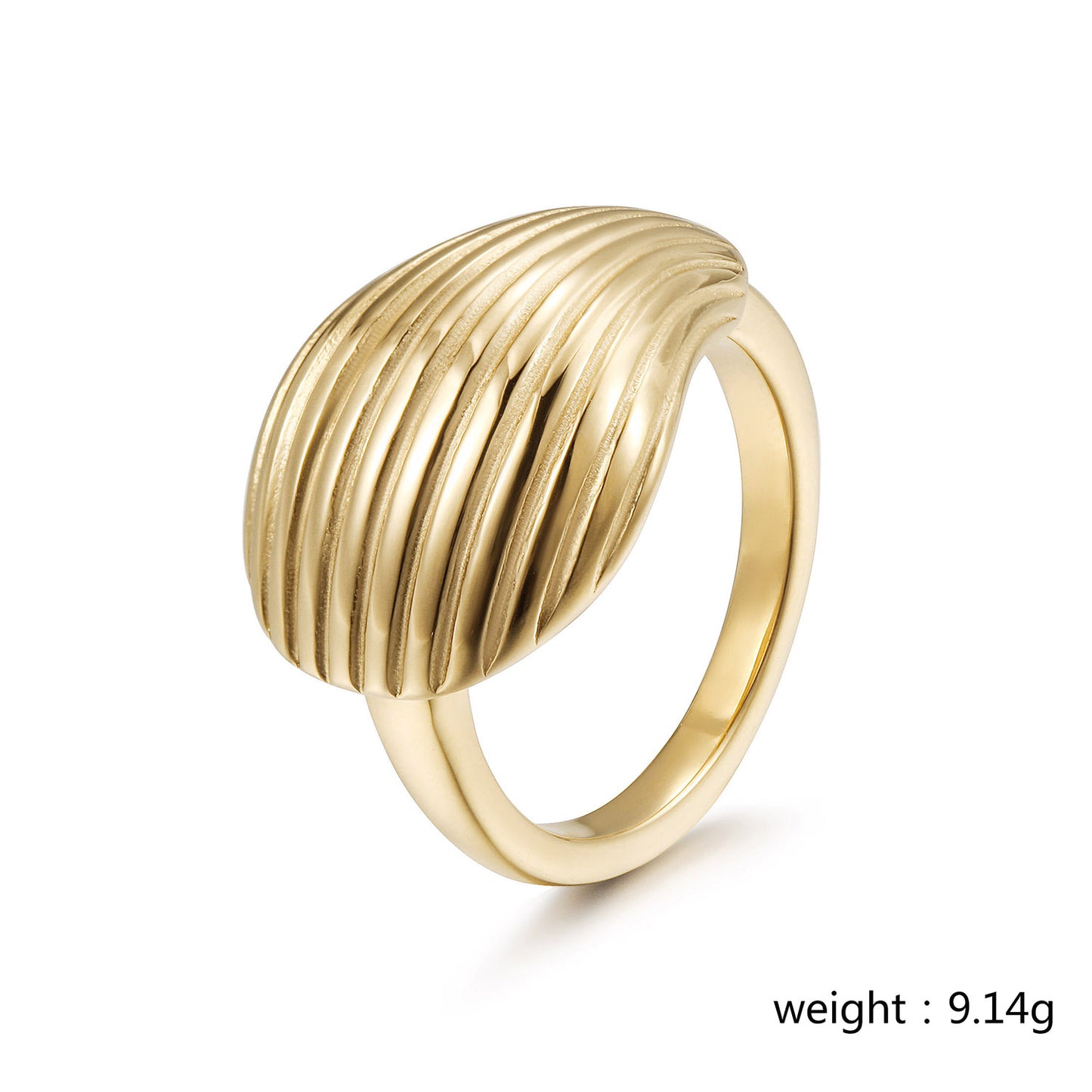 Creative Cable Leaf Ring-NSR236STGC